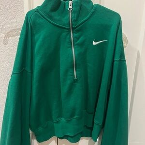 Nike Green Half-Zip Sweatshirt
